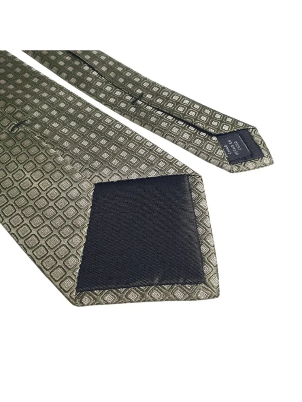 Apt 9 Mens Green Necktie Work Office Wear Silk Fabric Classic Dad Gift